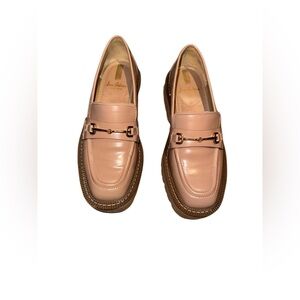 Sam Edelman Lug Sole Loafer - Light Pink with Gold Hardware